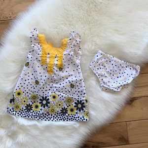 Sweet Heart Infant Bumble Bee Dress & Diaper Cover